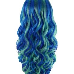 BC Women's Teal Blue Color Wavy Long Length Trendy Aquatic Beauty Wig 12 BC Women's Teal Blue Color Wavy Long Length Trendy Aquatic Beauty Wig