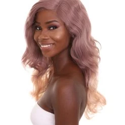 HPO Adult Women's 21" In. High End Make Up Artist Inspired Wig - Long Length Walnut Brown Ombre Hair - Lace Front Heat Resistant Fibers | Nunique 10 HPO Adult Women's 21