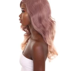 HPO Adult Women's 21" In. High End Make Up Artist Inspired Wig - Long Length Walnut Brown Ombre Hair - Lace Front Heat Resistant Fibers | Nunique 11 HPO Adult Women's 21