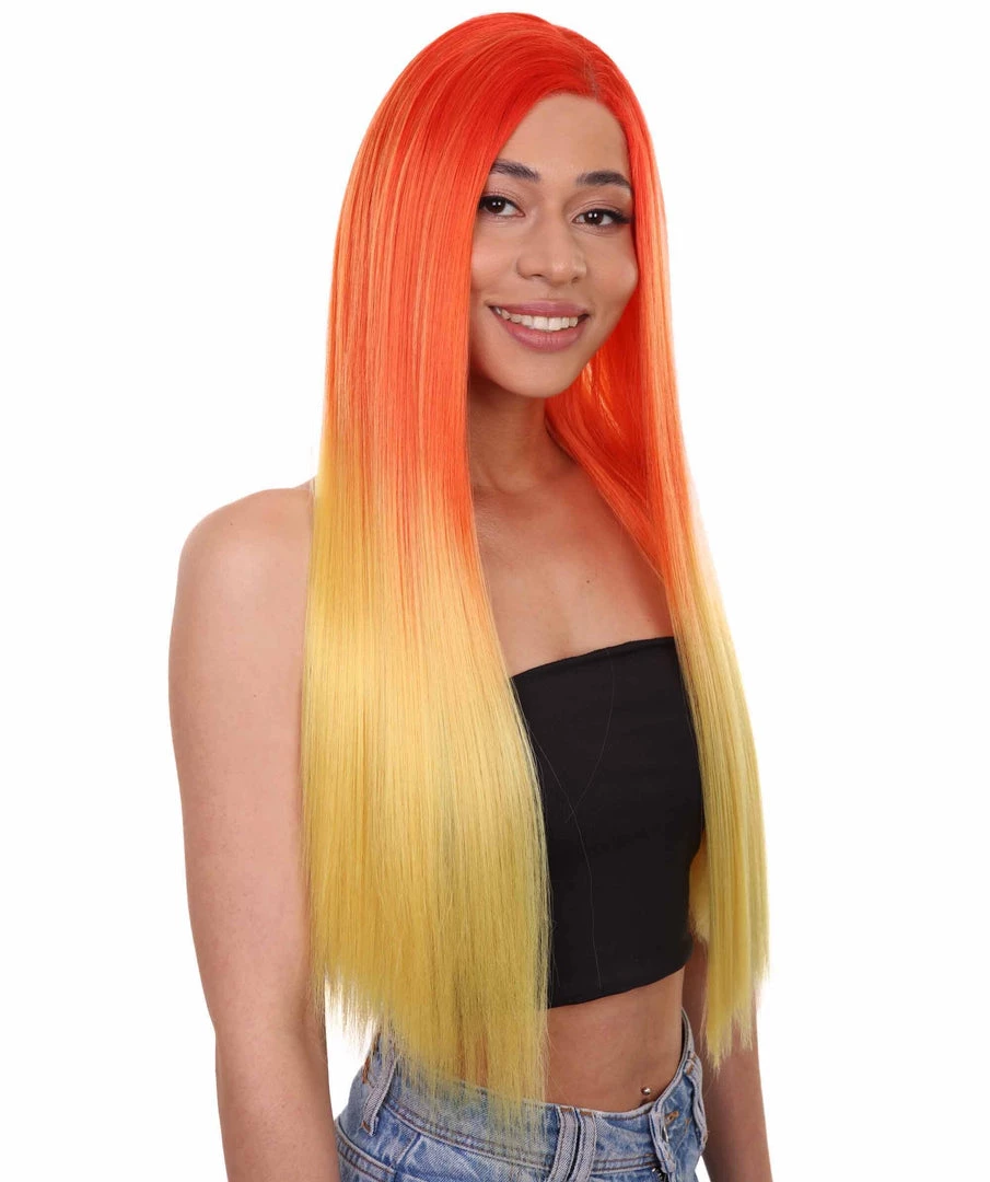 HPO Adult Women's 23" In. American Singer And Rapper Inspired Wig - Long Length Tropical Gradient Hair - Lace Front Heat Resistant Fibers | Nunique 6 HPO Adult Women's 23" In. American Singer And Rapper Inspired Wig - Long Length Tropical Gradient Hair - Lace Front Heat Resistant Fibers | Nunique