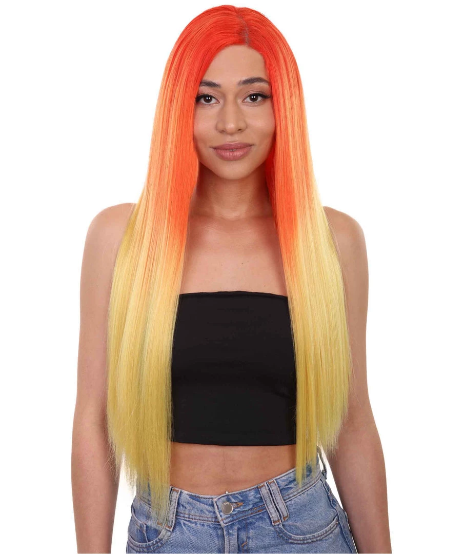 HPO Adult Women's 23" In. American Singer And Rapper Inspired Wig - Long Length Tropical Gradient Hair - Lace Front Heat Resistant Fibers | Nunique 7 HPO Adult Women's 23" In. American Singer And Rapper Inspired Wig - Long Length Tropical Gradient Hair - Lace Front Heat Resistant Fibers | Nunique