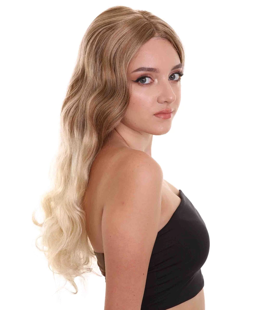 HPO Adult Women's 23" In. Social Media Influencer Inspired Wig - Long Length Blonde Ombre Hair - Lace Front Heat Resistant Fibers | Nunique 6 HPO Adult Women's 23" In. Social Media Influencer Inspired Wig - Long Length Blonde Ombre Hair - Lace Front Heat Resistant Fibers | Nunique