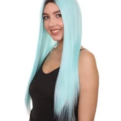 Angela Women's Long Length Lace Front Straight With Dark Roots - Adult Fashion Wigs | Nunique | Nunique