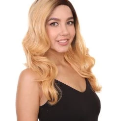 Bronte Women's Long Length Lace Front Wavy With Dark Roots - Adult Fashion Wigs | Nunique | Nunique