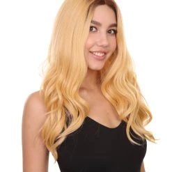 Cady Women's Long Length Lace Front Wavy With Dark Roots - Adults Fashion Wigs | Nunique | Nunique