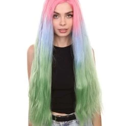 Cara Women's Long Waterfall Lace Front With Crimped Texture - Adults Fashion Wigs | Nunique | Nunique