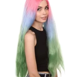 Cara Women's Long Waterfall Lace Front With Crimped Texture - Adults Fashion Wigs | Nunique | Nunique