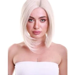 Daphne Women's Chin Length Blonde Asymetric Lace Front Bob - Adult Fashion Wigs | Nunique | Nunique