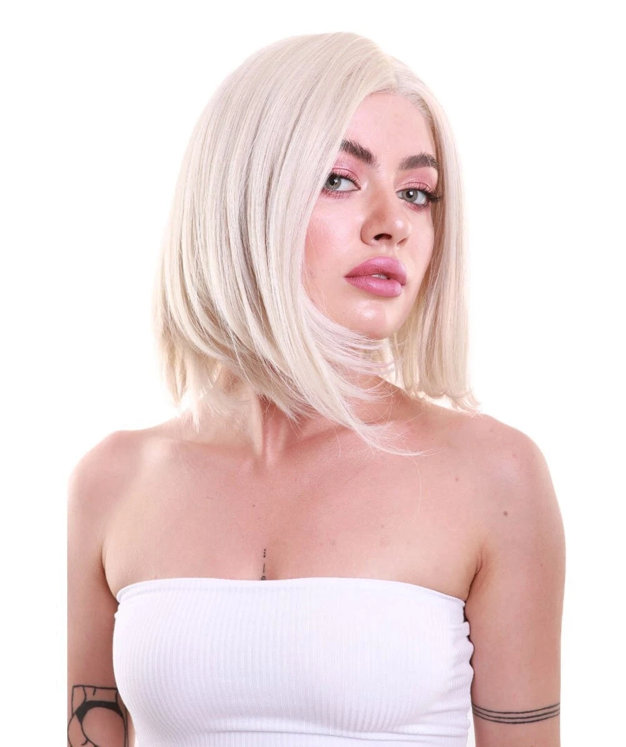 Daphne Women's Chin Length Blonde Asymetric Lace Front Bob - Adult Fashion Wigs | Nunique | Nunique 6 Daphne Women's Chin Length Blonde Asymetric Lace Front Bob - Adult Fashion Wigs | Nunique | Nunique