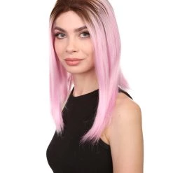 Erin Women's Shoulder Length Lace Front Straight With Dark Roots - Adults Fashion Wigs | Nunique | Nunique