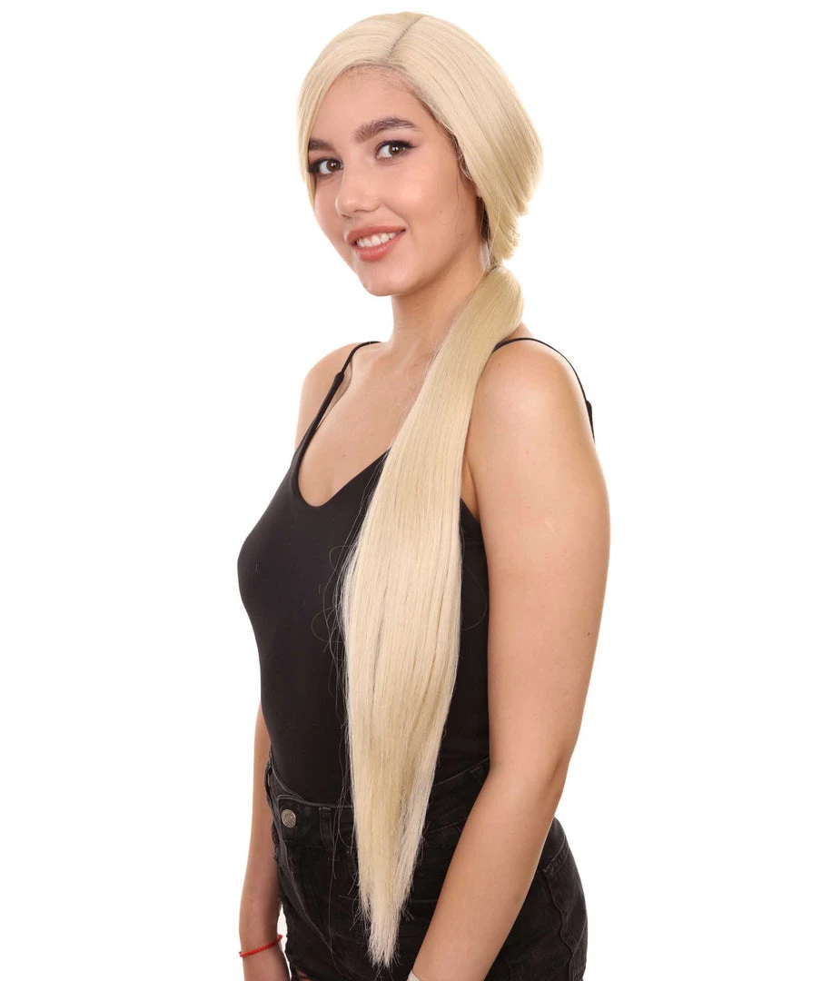 Hailey Women's Extra Long Length Lace Front Straight Hair With Bangs - Adult Fashion Wigs | Nunique | Nunique 3 Hailey Women's Extra Long Length Lace Front Straight Hair With Bangs - Adult Fashion Wigs | Nunique | Nunique