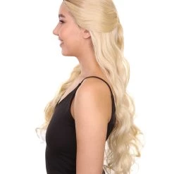 Hayden Women's Long Length Lace Front Wavy Half Updo - Adult Fashion Wigs | Nunique | Nunique