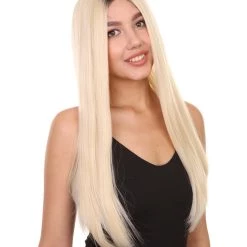 Jackie Women's Long Length Lace Front Straight With Dark Roots - Adults Fashion Wigs | Nunique | Nunique