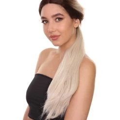 Jasmine Women's Long Length Lace Front Straight With Dark Roots - Adults Fashion Wigs | Nunique | Nunique