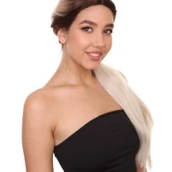Jasmine Women's Long Length Lace Front Straight With Dark Roots - Adults Fashion Wigs | Nunique | Nunique