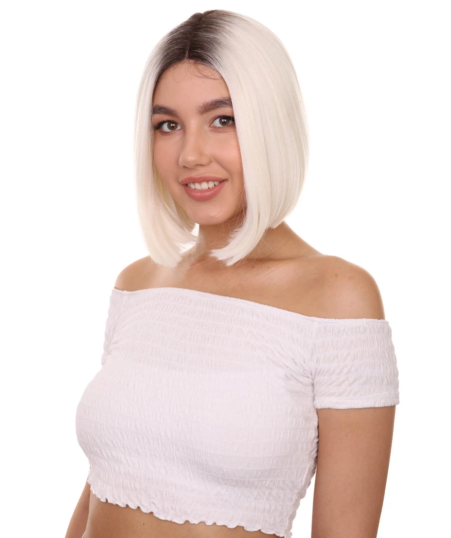 Katya Women's Shoulder Length Lace Front Bob With Dark Roots - Adult Fashion Wigs | Nunique | Nunique 3 Katya Women's Shoulder Length Lace Front Bob With Dark Roots - Adult Fashion Wigs | Nunique | Nunique