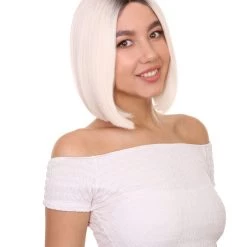 Katya Women's Shoulder Length Lace Front Bob With Dark Roots - Adult Fashion Wigs | Nunique | Nunique 13 Katya Women's Shoulder Length Lace Front Bob With Dark Roots - Adult Fashion Wigs | Nunique | Nunique