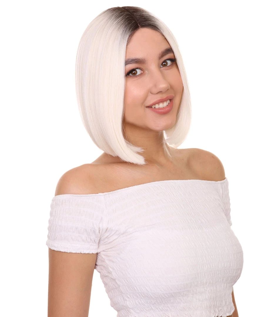 Katya Women's Shoulder Length Lace Front Bob With Dark Roots - Adult Fashion Wigs | Nunique | Nunique 7 Katya Women's Shoulder Length Lace Front Bob With Dark Roots - Adult Fashion Wigs | Nunique | Nunique