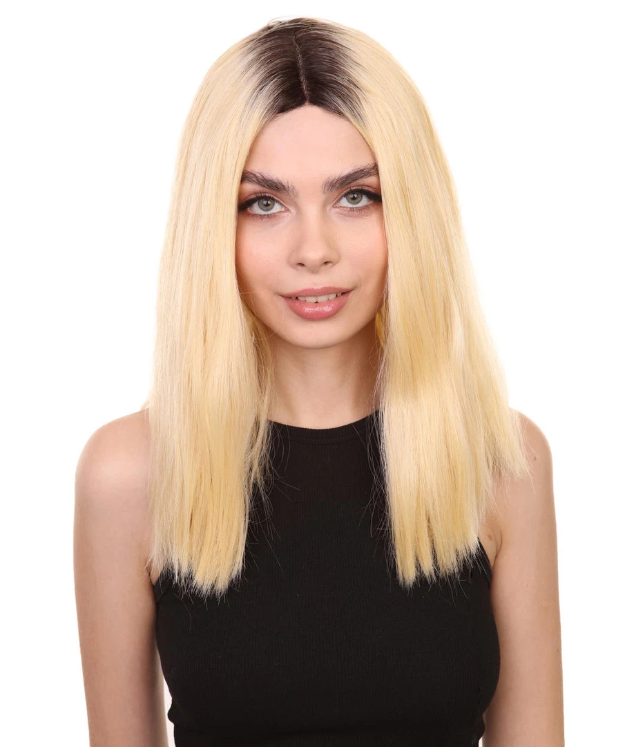 Khlo Women's Mid Length Lace Front Straight Hair With Dark Roots - Adult Fashion Wigs | Nunique | Nunique 1 Khlo Women's Mid Length Lace Front Straight Hair With Dark Roots - Adult Fashion Wigs | Nunique | Nunique