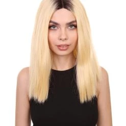 Khlo Women's Mid Length Lace Front Straight Hair With Dark Roots - Adult Fashion Wigs | Nunique | Nunique