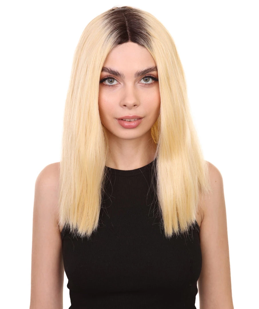 Khlo Women's Mid Length Lace Front Straight Hair With Dark Roots - Adult Fashion Wigs | Nunique | Nunique 2 Khlo Women's Mid Length Lace Front Straight Hair With Dark Roots - Adult Fashion Wigs | Nunique | Nunique