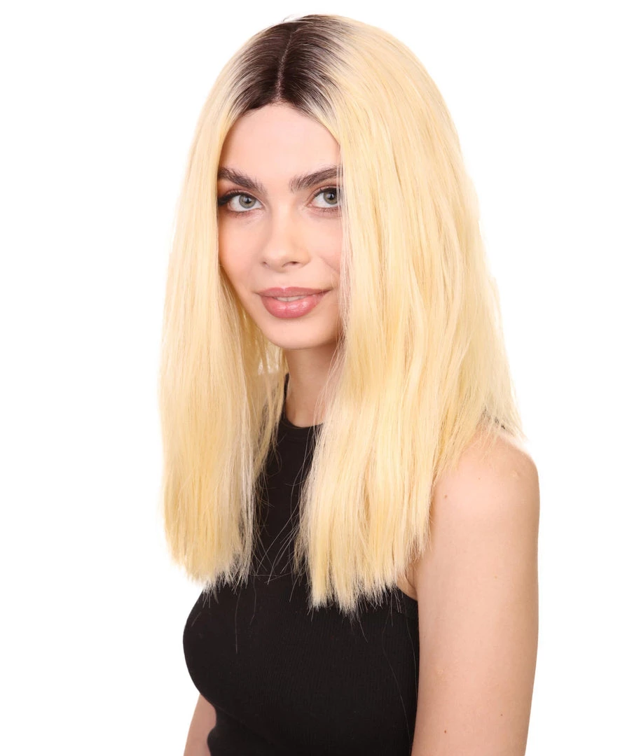 Khlo Women's Mid Length Lace Front Straight Hair With Dark Roots - Adult Fashion Wigs | Nunique | Nunique 3 Khlo Women's Mid Length Lace Front Straight Hair With Dark Roots - Adult Fashion Wigs | Nunique | Nunique