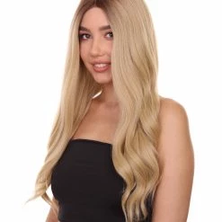 Mary-Kate Women's Long Length Lace Front Wavy Hair With Dark Roots - Adult Fashion Wigs | Nunique | Nunique 9 Mary-Kate Women's Long Length Lace Front Wavy Hair With Dark Roots - Adult Fashion Wigs | Nunique | Nunique