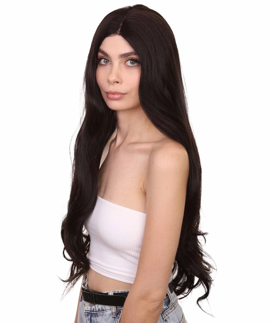 Meghan Women's Long Length Lace Front Wavy With Bangs - Adults Fashion Wigs | Nunique | Nunique 3 Meghan Women's Long Length Lace Front Wavy With Bangs - Adults Fashion Wigs | Nunique | Nunique