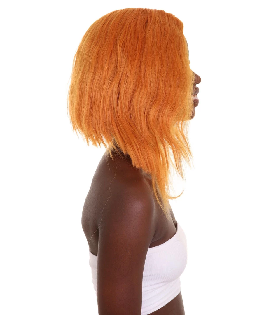 Nunique Adult Women's 17" In. American Singer And Rapper Inspired Wig - Shoulder Length Luminous Ginger Orange Hair - Lace Front Heat Resistant Fibers | Nunique 6 Nunique Adult Women's 17" In. American Singer And Rapper Inspired Wig - Shoulder Length Luminous Ginger Orange Hair - Lace Front Heat Resistant Fibers | Nunique
