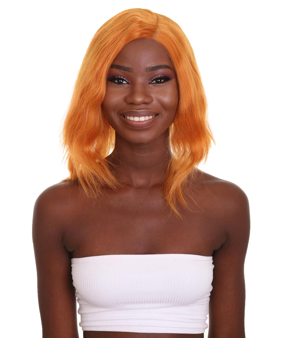 Nunique Adult Women's 17" In. American Singer And Rapper Inspired Wig - Shoulder Length Luminous Ginger Orange Hair - Lace Front Heat Resistant Fibers | Nunique 8 Nunique Adult Women's 17" In. American Singer And Rapper Inspired Wig - Shoulder Length Luminous Ginger Orange Hair - Lace Front Heat Resistant Fibers | Nunique