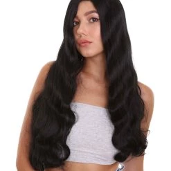 Nunique Adult Women's 24" In. Legal Professional Inspired Wig - Long Length Jet Black Straight Hair - Lace Front Heat Resistant Fibers | Nunique