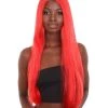 Nunique Women's 26 In. Lace Front Heat Resistant Wig NUW-0059 (Red) | Nunique