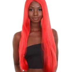 Nunique Women's 26 In. Lace Front Heat Resistant Wig NUW-0059 (Red) | Nunique