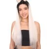Pia Women's Long Length Lace Front Straight Hair With Tight Buns - Adult Fashion Wigs | Nunique | Nunique