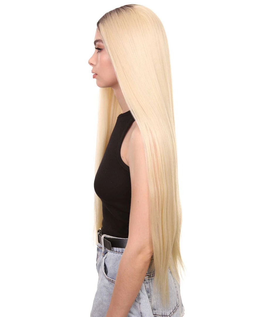 Romee Women's Long Length Lace Front Straight Hair With Dark Roots - Adult Fashion Wigs | Nunique | Nunique 4 Romee Women's Long Length Lace Front Straight Hair With Dark Roots - Adult Fashion Wigs | Nunique | Nunique