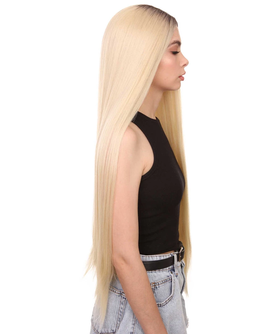Romee Women's Long Length Lace Front Straight Hair With Dark Roots - Adult Fashion Wigs | Nunique | Nunique 6 Romee Women's Long Length Lace Front Straight Hair With Dark Roots - Adult Fashion Wigs | Nunique | Nunique