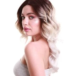 Sandra Women's Long 70's Lace Front Waves With Dark Roots - Adult Fashion Wigs | Nunique | Nunique 7 Sandra Women's Long 70's Lace Front Waves With Dark Roots - Adult Fashion Wigs | Nunique | Nunique