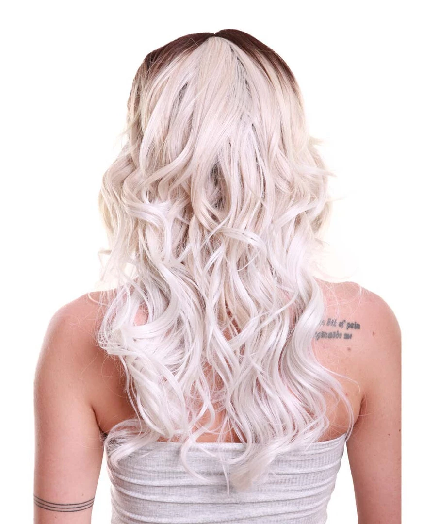 Sandra Women's Long 70's Lace Front Waves With Dark Roots - Adult Fashion Wigs | Nunique | Nunique 4 Sandra Women's Long 70's Lace Front Waves With Dark Roots - Adult Fashion Wigs | Nunique | Nunique