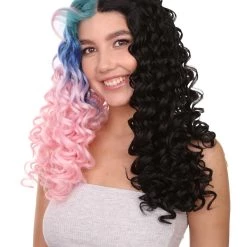 Women's Two Tone Lace Front Curls With Heart Curled Bangs | Nunique