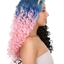 Women's Two Tone Lace Front Curls With Heart Curled Bangs | Nunique