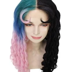 Women's Two Tone Lace Front Curls With Heart Curled Bangs | Nunique