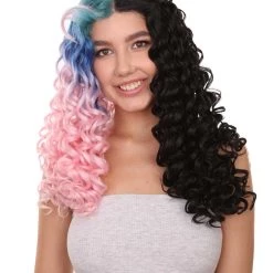 Women's Two Tone Lace Front Curls With Heart Curled Bangs | Nunique