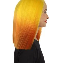 Womens Sunrise Shoulder Length 4x4 Lacefront - Dip Dye Synthetic Extra Bright Ombre Shoulder Length Bob - Adult Lace Front Wig | Nunique | Nunique