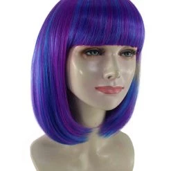 BC Adult Women's Multi Color Straight Shoulder Length Trendy Bob Wig