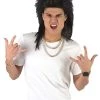 HPO Men's Men Rock And Roll Black Full Rave Afro Wig Hair Halloween Cosplay Party | Premium Breathable Capless Cap