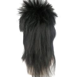 HPO Men's Men Rock And Roll Black Full Rave Afro Wig Hair Halloween Cosplay Party | Premium Breathable Capless Cap