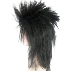 HPO Men's Men Rock And Roll Black Full Rave Afro Wig Hair Halloween Cosplay Party | Premium Breathable Capless Cap