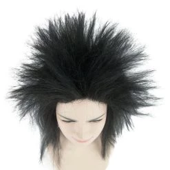 HPO Men's Men Rock And Roll Black Full Rave Afro Wig Hair Halloween Cosplay Party | Premium Breathable Capless Cap
